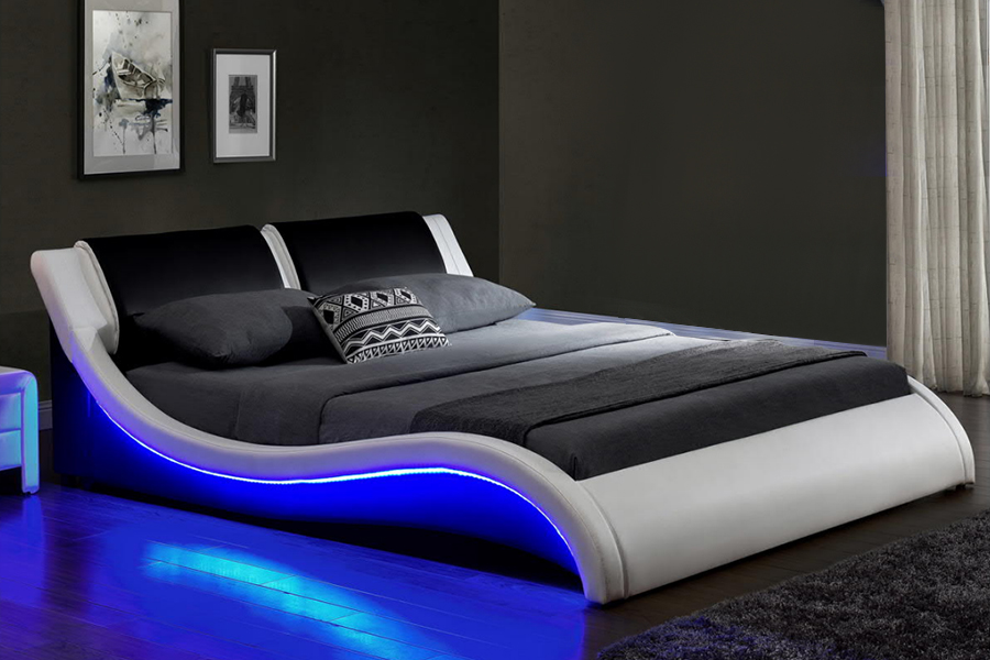 1178-1 LED-Polster-Futuristisches LED-Wellenbettgestell