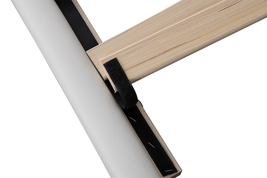 4546-3U USB-Polster-Lederbettgestell in L-Form