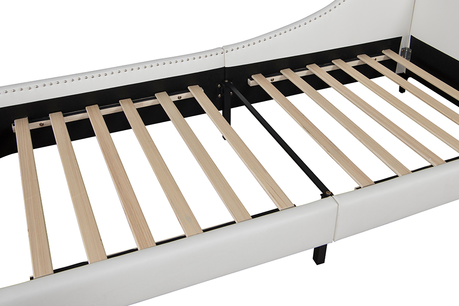 4546-3U USB-Polster-Lederbettgestell in L-Form