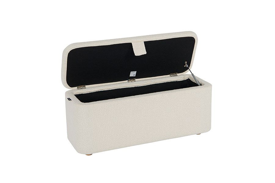 WSS977 Gepolsterte Aufbewahrungs-Ottomanenbox aus Lammfleece