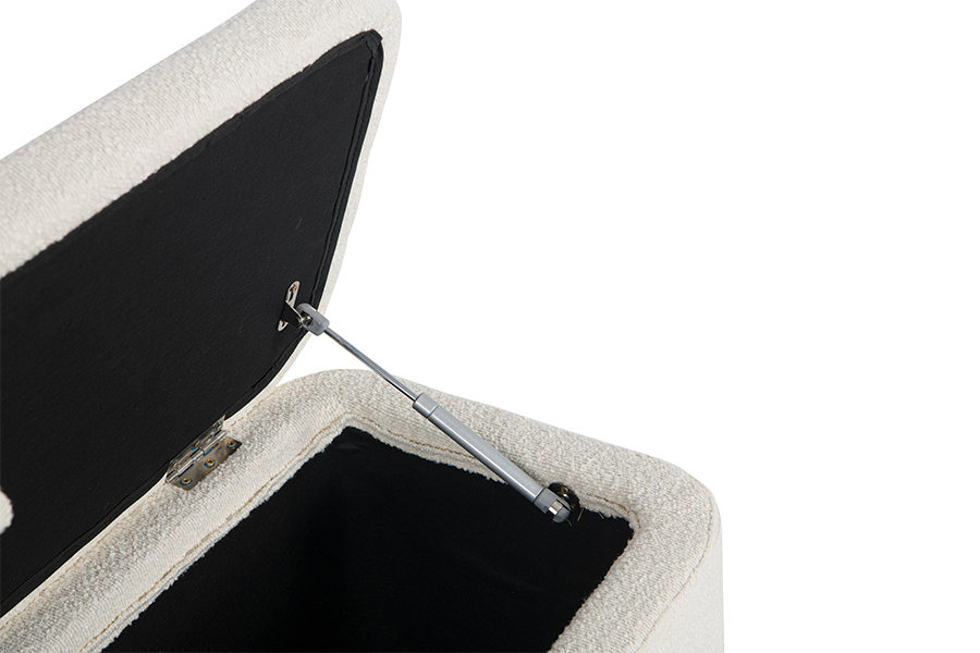 WSS977 Gepolsterte Aufbewahrungs-Ottomanenbox aus Lammfleece