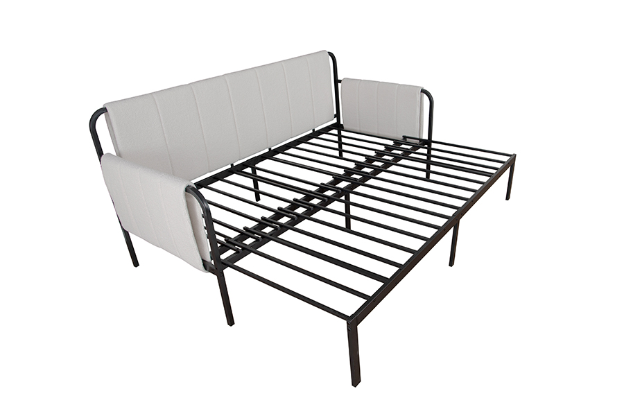 4712 Ausziehbares Sofabett mit Lammwollbezug