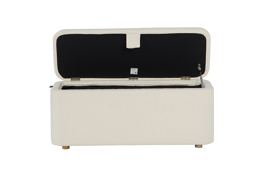 WSS977 Gepolsterte Aufbewahrungs-Ottomanenbox aus Lammfleece