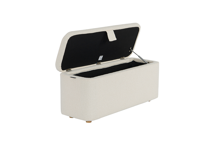 WSS977 Gepolsterte Aufbewahrungs-Ottomanenbox aus Lammfleece