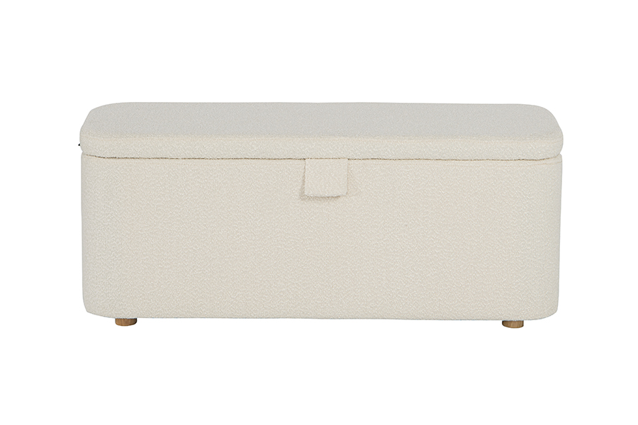 WSS977 Gepolsterte Aufbewahrungs-Ottomanenbox aus Lammfleece