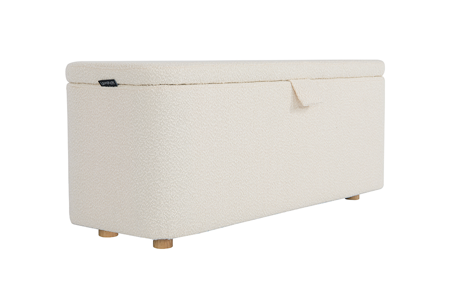 WSS977 Gepolsterte Aufbewahrungs-Ottomanenbox aus Lammfleece