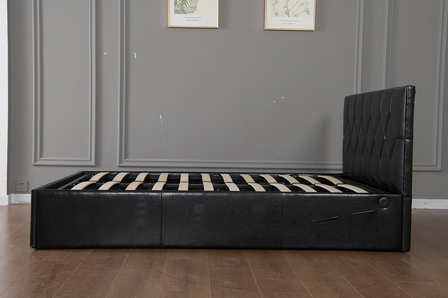 5031G Luxuriöses Design, verstellbares Bett, gepolsterter USB-Bettrahmen