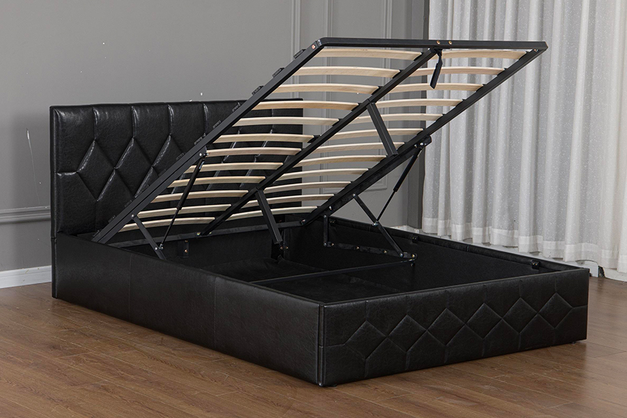 5031G Luxuriöses Design, verstellbares Bett, gepolsterter USB-Bettrahmen