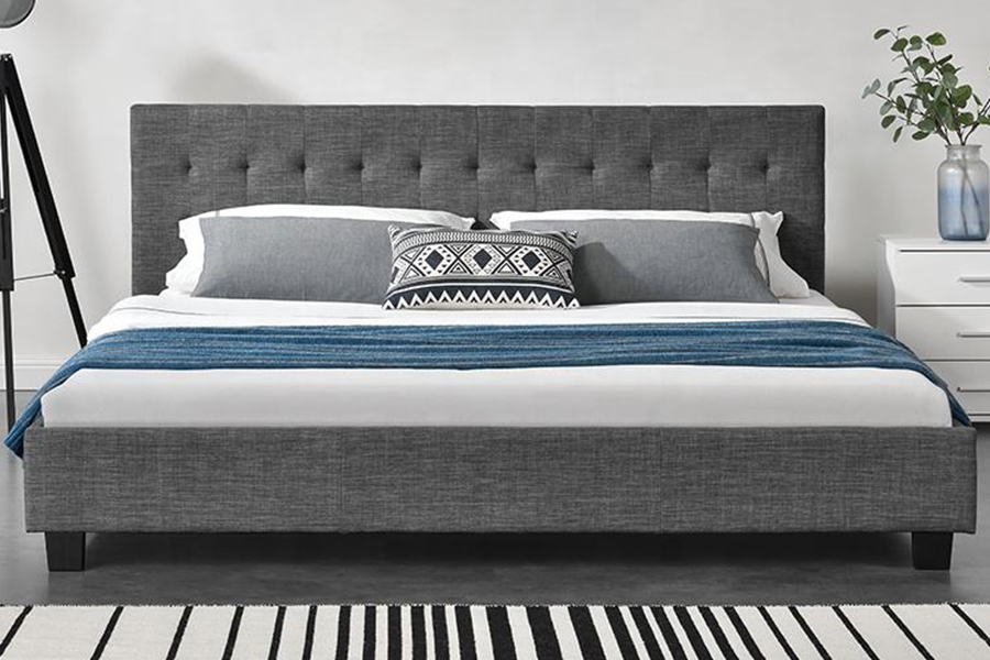 1257 Modernes, dekoratives Polsterbett im Panel-Stil