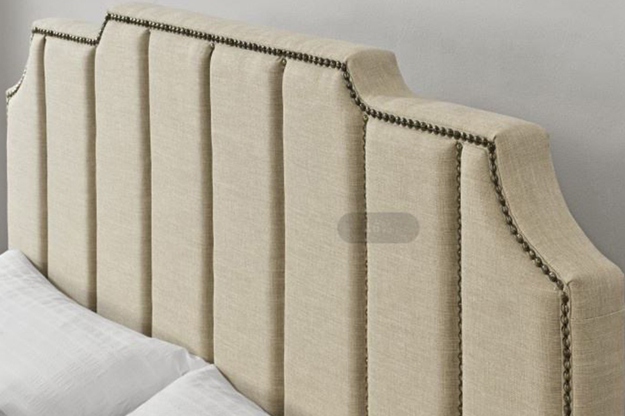 1205 gepolstertes Bett mit Doppelbett und Stoffbezug aus Samt