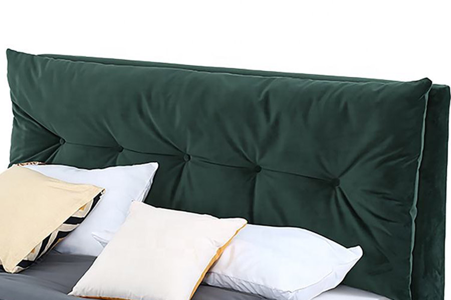 1392 Modernes, schlichtes Polsterbett aus Samtstoff