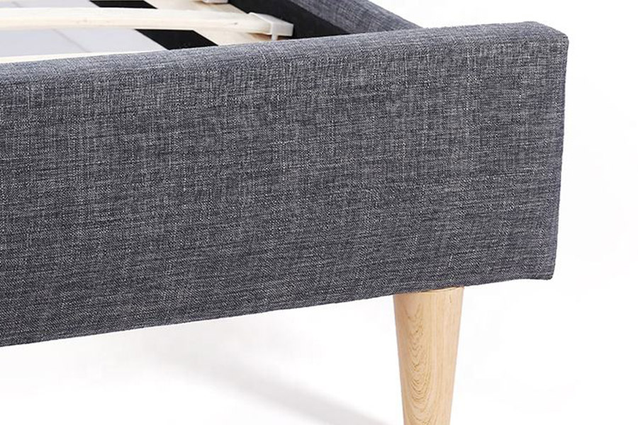 1380 Scandinavian Beds Dunkelgraues Stoffpolsterbett