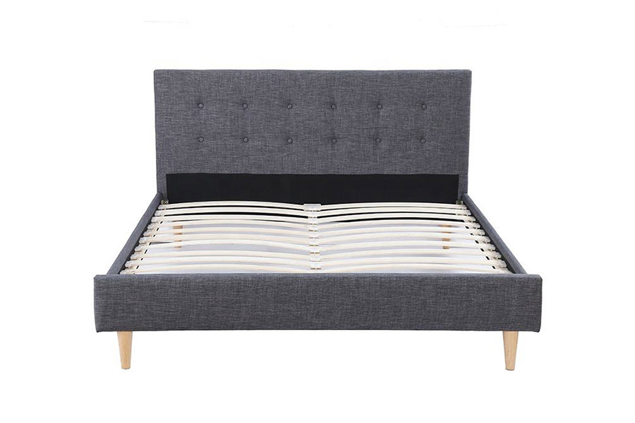 1380 Scandinavian Beds Dunkelgraues Stoffpolsterbett