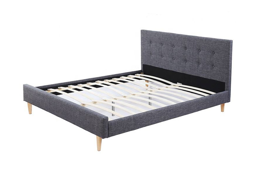 1380 Scandinavian Beds Dunkelgraues Stoffpolsterbett