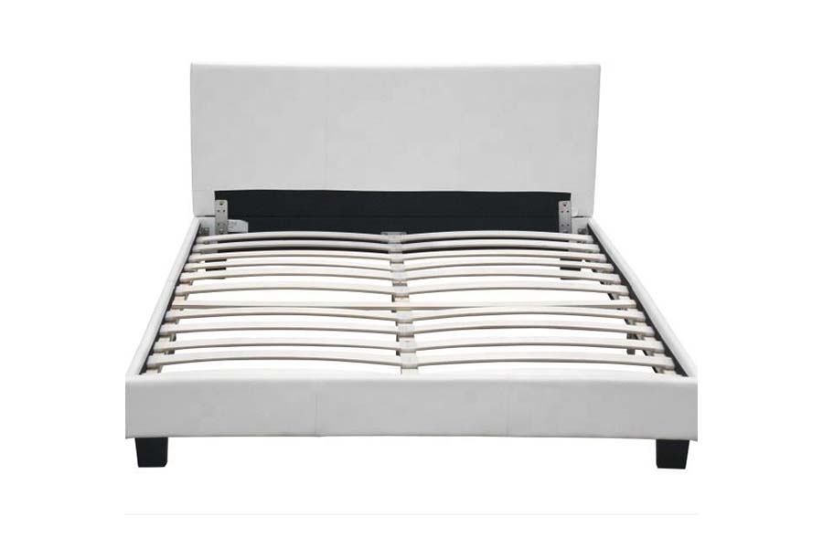 1864 Modernes, schlichtes Design, gepolstertes Bett aus PU-Leder