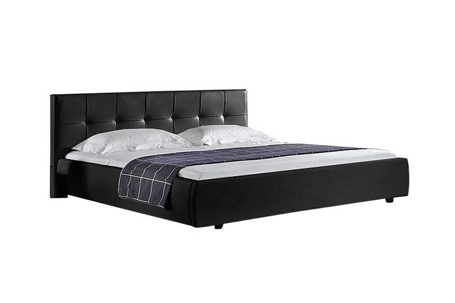 1813 Weißer PU-Softbett-LED-Polsterbettrahmen