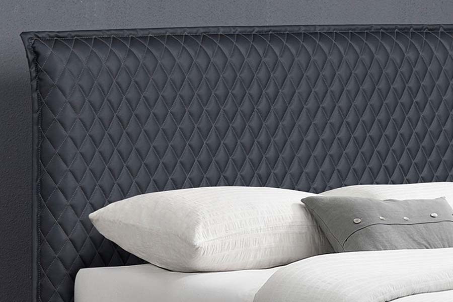 1664 Lederbett, gepolstertes Bett im modernen Stil