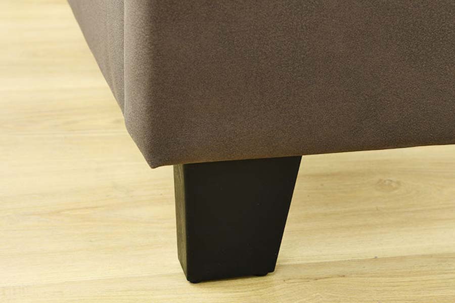 1615 Einzelbett aus Leder, gepolstertes Bett
