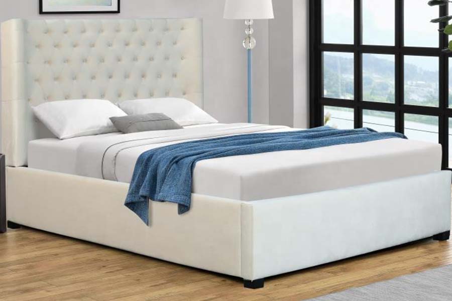 1500 Knöpfe Kopfteil Bett Stoffbett Polsterbett