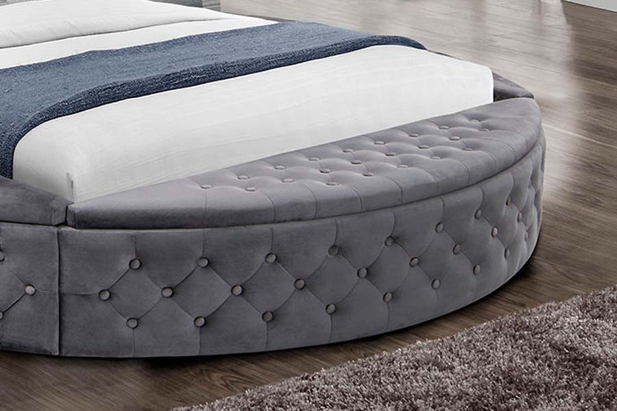 1611 Modernes Luxus-Polsterbett mit Tufting-Motiv. Polsterbett