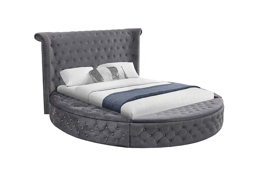1611 Modernes Luxus-Polsterbett mit Tufting-Motiv. Polsterbett