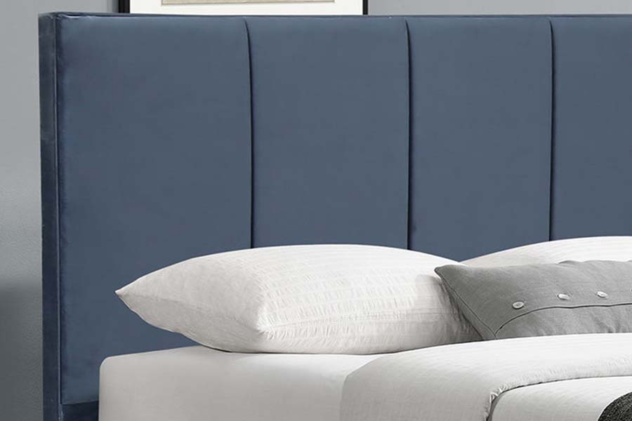 1495 Stoff-Doppelbett, robustes Bettgestell, gepolstertes Bett