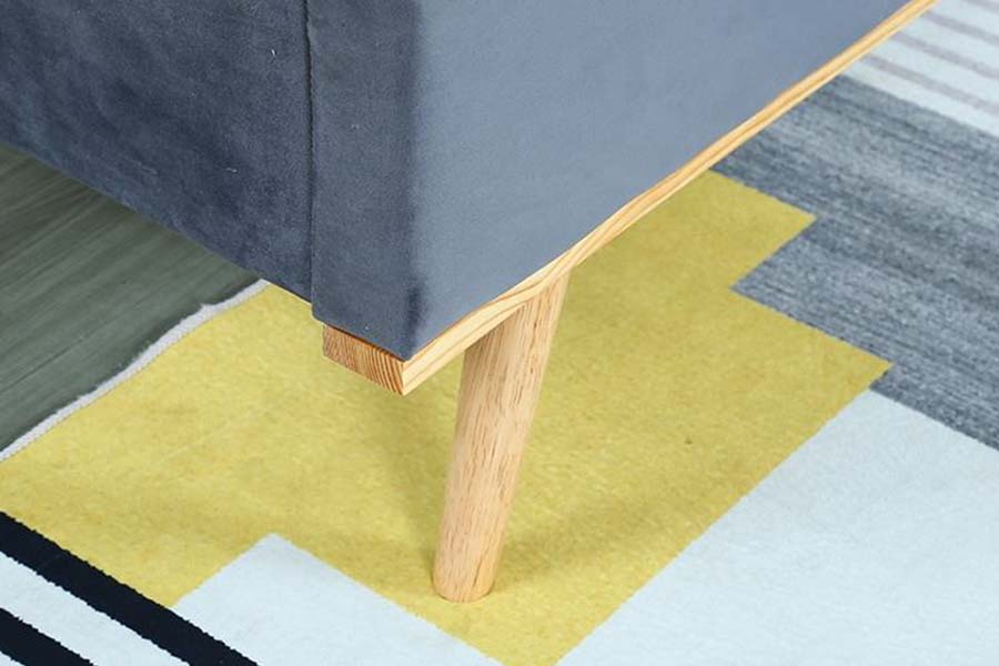 1495 Stoff-Doppelbett, robustes Bettgestell, gepolstertes Bett