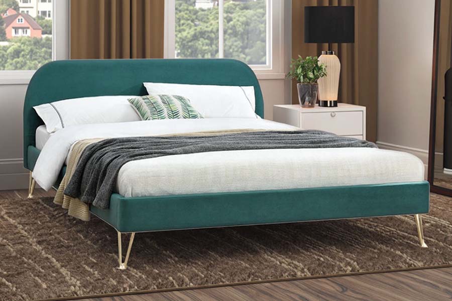 1475 Hochwertiges gepolstertes Bett mit Kingsize-Bett