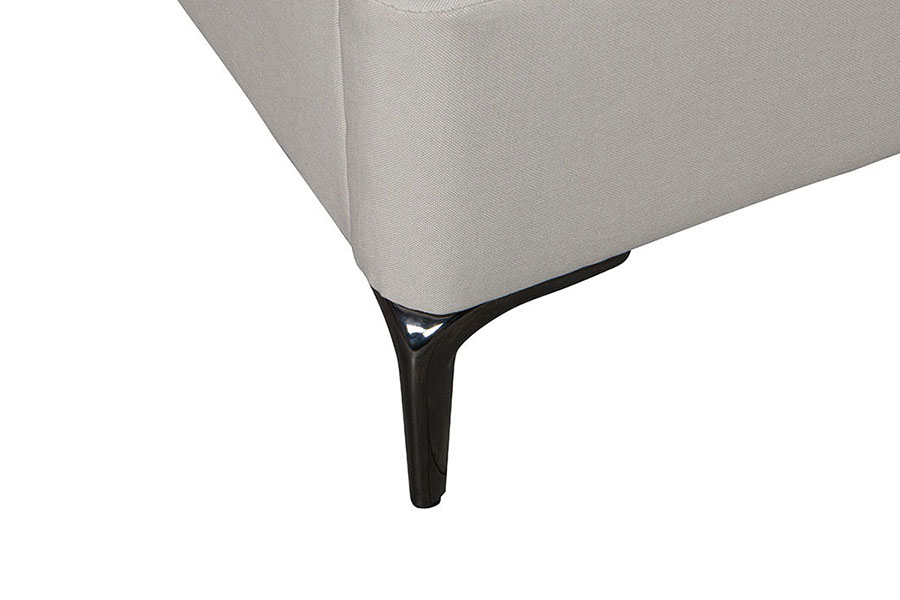 4266 Polsterbett mit Reißverschluss und Kopfteil in Leinenbeige