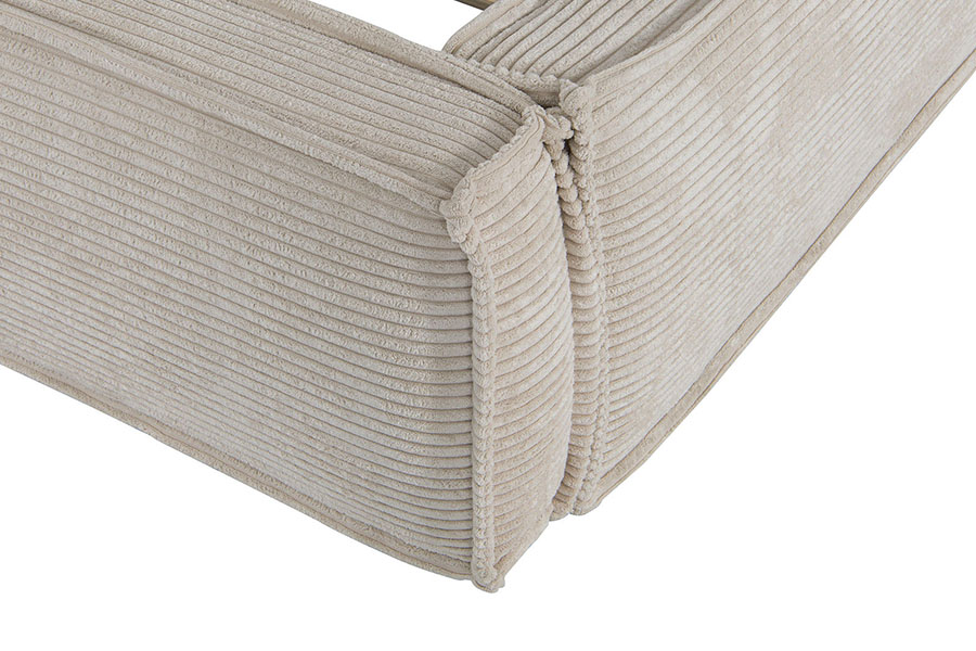 4213 Polsterbett im Tofu-Design aus Cordstoff