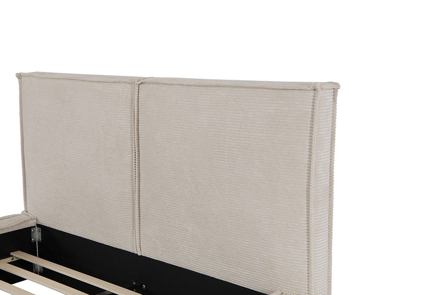 4213 Polsterbett im Tofu-Design aus Cordstoff