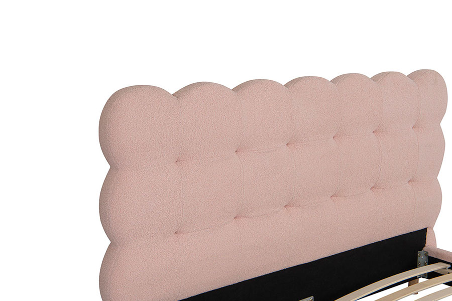 4134 Polsterbett mit Sherpa-Wolle im französischen Design