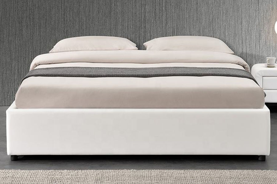1155G Modernes Bettgestell aus Kunstleder für Hotels mit Gasdruckfeder und Stauraum