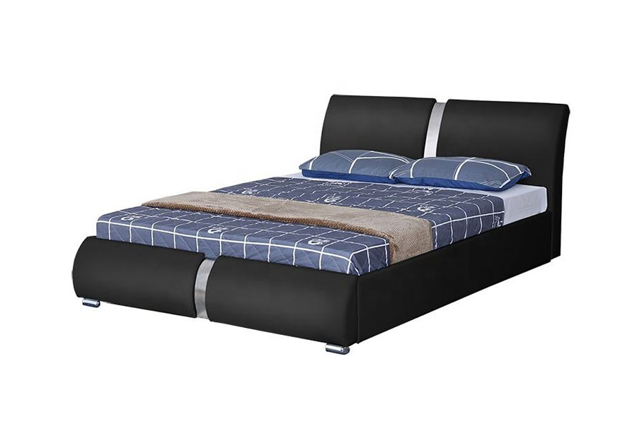 1285G Multi-Size-Ottomane aus Kunstleder mit Stauraum für Schlafzimmer, gepolsterter Bettrahmen